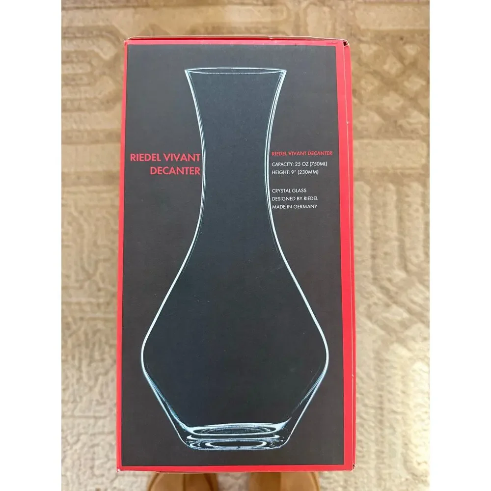 NWT Riedel 3pc Vivant Cabernet Wine Glasses and Decanter